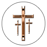 DAROUND 517 BZ WT Bronze 3 Crosses White Background copy